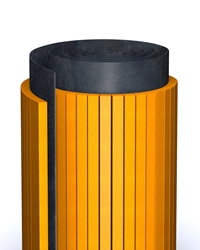 ROLL XPS, sistema termoisolante in rotoli costituito da materiale isolante XPS, accostato ed accoppiato a caldo su una membrana bituminosa impermeabilizzante